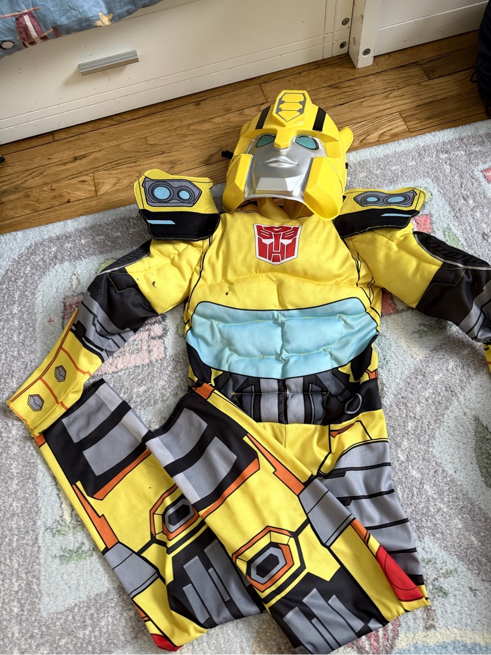 Yellow Transformers Bumblebee Kids Costume with Mask